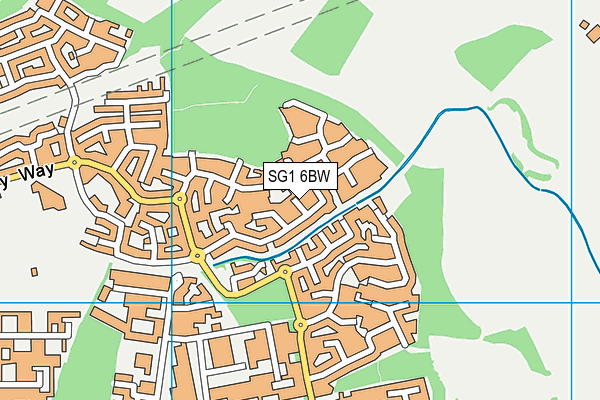 SG1 6BW map - OS VectorMap District (Ordnance Survey) SG1 6BW map - OS VectorMap District (Ordnance Survey)
