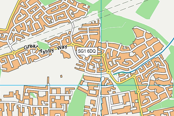 SG1 6DQ map - OS VectorMap District (Ordnance Survey) SG1 6DQ map - OS VectorMap District (Ordnance Survey)