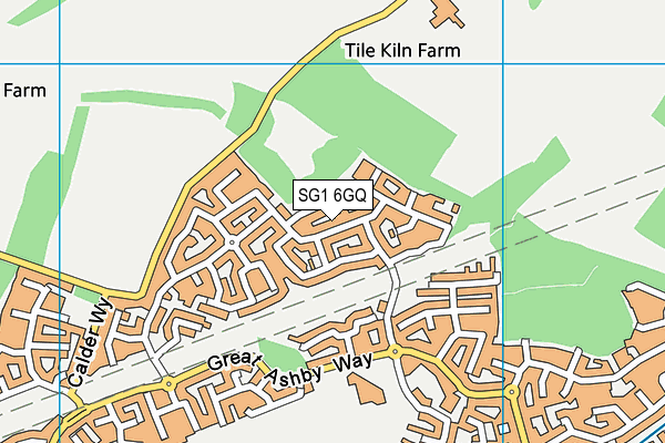 SG1 6GQ map - OS VectorMap District (Ordnance Survey) SG1 6GQ map - OS VectorMap District (Ordnance Survey)