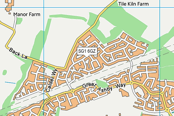 SG1 6GZ map - OS VectorMap District (Ordnance Survey) SG1 6GZ map - OS VectorMap District (Ordnance Survey)