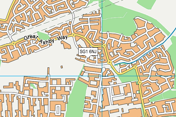 SG1 6NJ map - OS VectorMap District (Ordnance Survey) SG1 6NJ map - OS VectorMap District (Ordnance Survey)