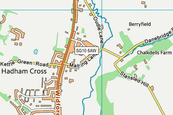 SG10 6AW map - OS VectorMap District (Ordnance Survey) SG10 6AW map - OS VectorMap District (Ordnance Survey)