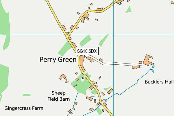 SG10 6DX map - OS VectorMap District (Ordnance Survey) SG10 6DX map - OS VectorMap District (Ordnance Survey)