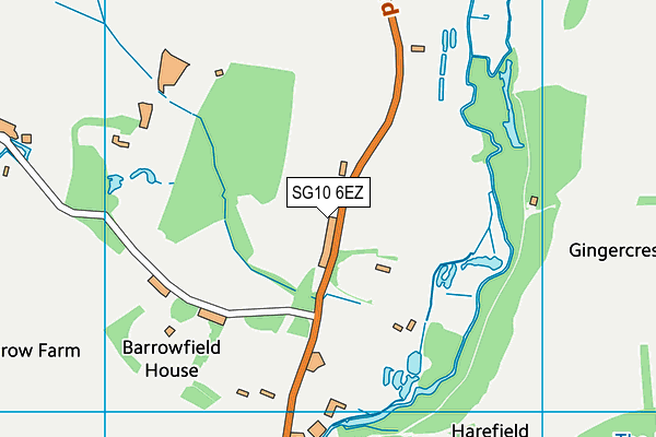 SG10 6EZ map - OS VectorMap District (Ordnance Survey)