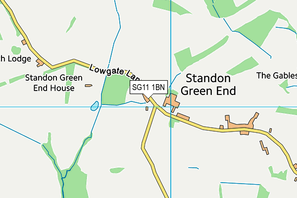 SG11 1BN map - OS VectorMap District (Ordnance Survey)