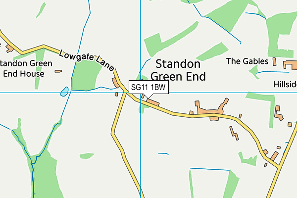 SG11 1BW map - OS VectorMap District (Ordnance Survey)