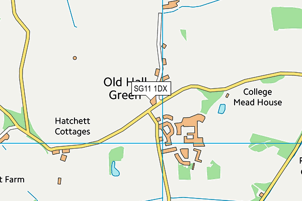 SG11 1DX map - OS VectorMap District (Ordnance Survey) SG11 1DX map - OS VectorMap District (Ordnance Survey)