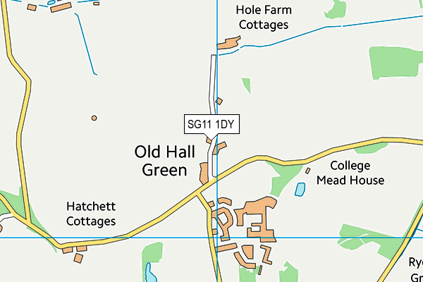 SG11 1DY map - OS VectorMap District (Ordnance Survey)