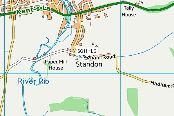 SG11 1LG map - OS VectorMap District (Ordnance Survey)