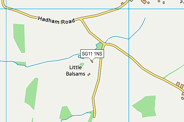 SG11 1NS map - OS VectorMap District (Ordnance Survey)