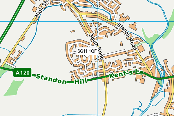 SG11 1QF map - OS VectorMap District (Ordnance Survey) SG11 1QF map - OS VectorMap District (Ordnance Survey)
