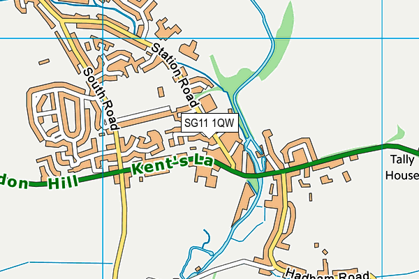 SG11 1QW map - OS VectorMap District (Ordnance Survey) SG11 1QW map - OS VectorMap District (Ordnance Survey)
