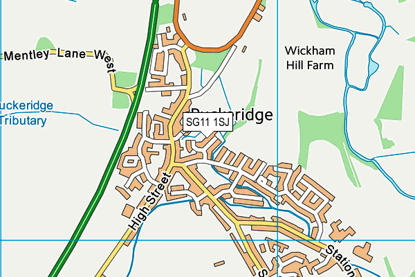 SG11 1SJ map - OS VectorMap District (Ordnance Survey)