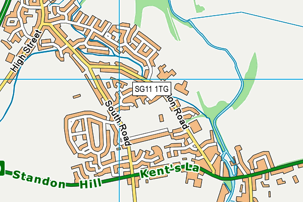 SG11 1TG map - OS VectorMap District (Ordnance Survey) SG11 1TG map - OS VectorMap District (Ordnance Survey)