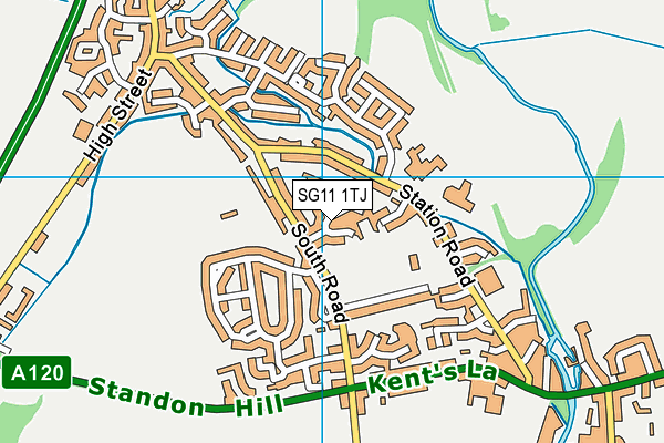 SG11 1TJ map - OS VectorMap District (Ordnance Survey)