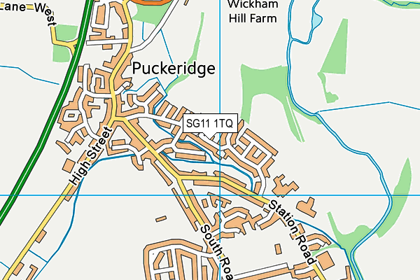 SG11 1TQ map - OS VectorMap District (Ordnance Survey) SG11 1TQ map - OS VectorMap District (Ordnance Survey)