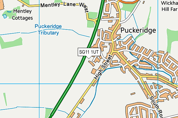 SG11 1UT map - OS VectorMap District (Ordnance Survey) SG11 1UT map - OS VectorMap District (Ordnance Survey)