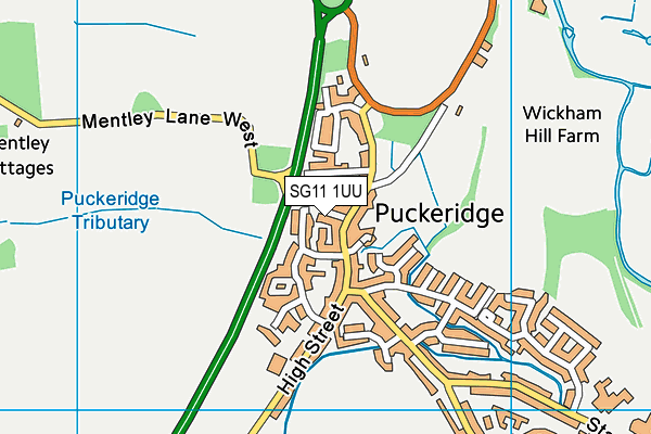 SG11 1UU map - OS VectorMap District (Ordnance Survey) SG11 1UU map - OS VectorMap District (Ordnance Survey)