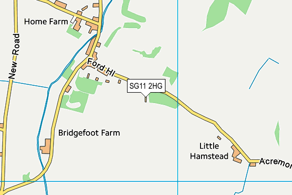 SG11 2HG map - OS VectorMap District (Ordnance Survey) SG11 2HG map - OS VectorMap District (Ordnance Survey)