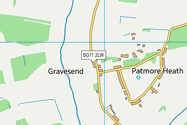 SG11 2LW map - OS VectorMap District (Ordnance Survey)