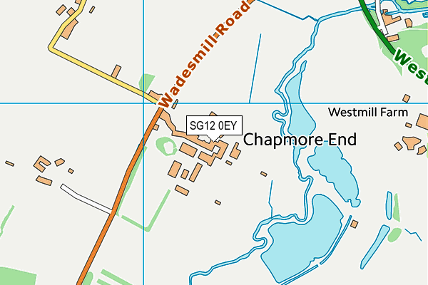 SG12 0EY map - OS VectorMap District (Ordnance Survey) SG12 0EY map - OS VectorMap District (Ordnance Survey)