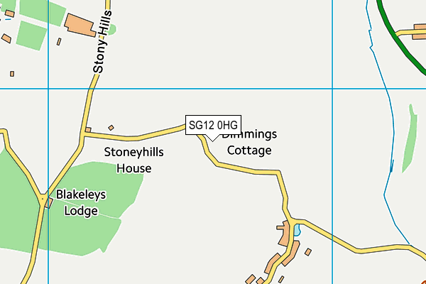 SG12 0HG map - OS VectorMap District (Ordnance Survey) SG12 0HG map - OS VectorMap District (Ordnance Survey)