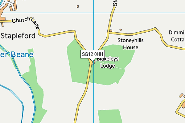 SG12 0HH map - OS VectorMap District (Ordnance Survey) SG12 0HH map - OS VectorMap District (Ordnance Survey)