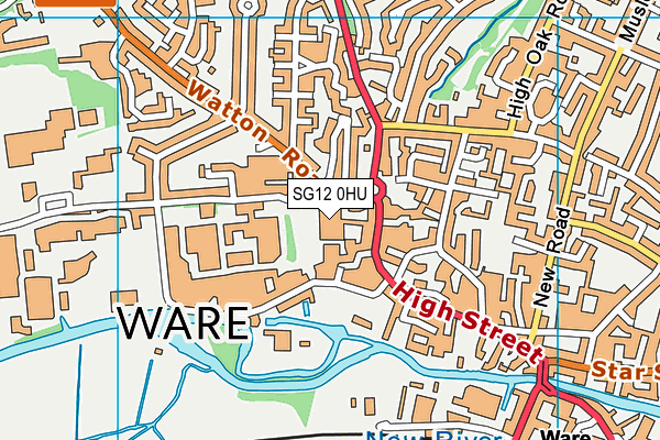 SG12 0HU map - OS VectorMap District (Ordnance Survey) SG12 0HU map - OS VectorMap District (Ordnance Survey)