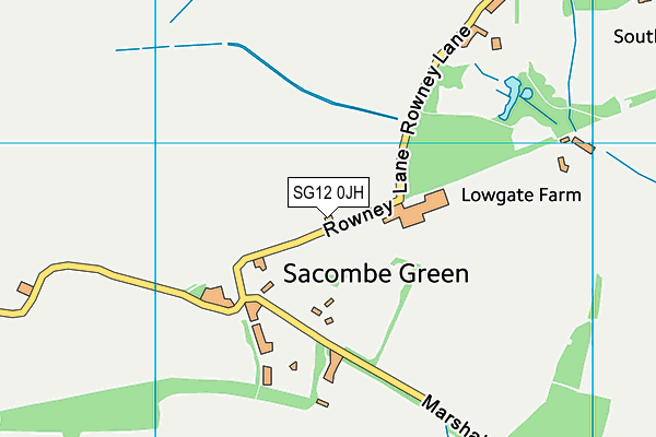 SG12 0JH map - OS VectorMap District (Ordnance Survey)