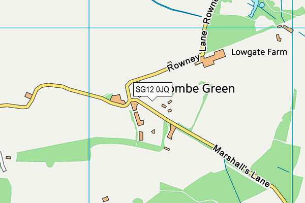 SG12 0JQ map - OS VectorMap District (Ordnance Survey) SG12 0JQ map - OS VectorMap District (Ordnance Survey)