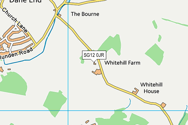 SG12 0JR map - OS VectorMap District (Ordnance Survey) SG12 0JR map - OS VectorMap District (Ordnance Survey)