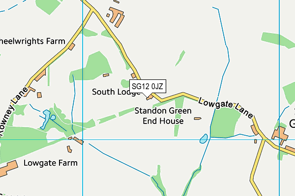 SG12 0JZ map - OS VectorMap District (Ordnance Survey) SG12 0JZ map - OS VectorMap District (Ordnance Survey)