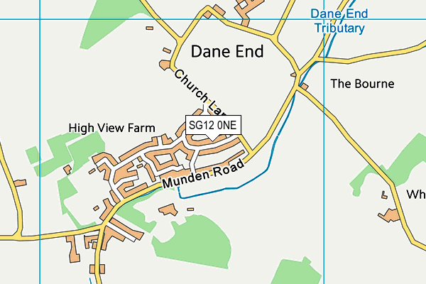 SG12 0NE map - OS VectorMap District (Ordnance Survey) SG12 0NE map - OS VectorMap District (Ordnance Survey)
