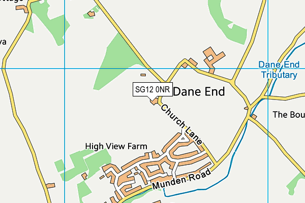 SG12 0NR map - OS VectorMap District (Ordnance Survey)