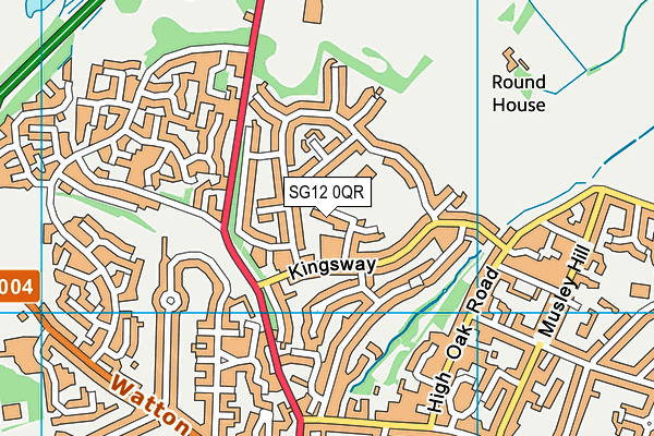 SG12 0QR map - OS VectorMap District (Ordnance Survey) SG12 0QR map - OS VectorMap District (Ordnance Survey)
