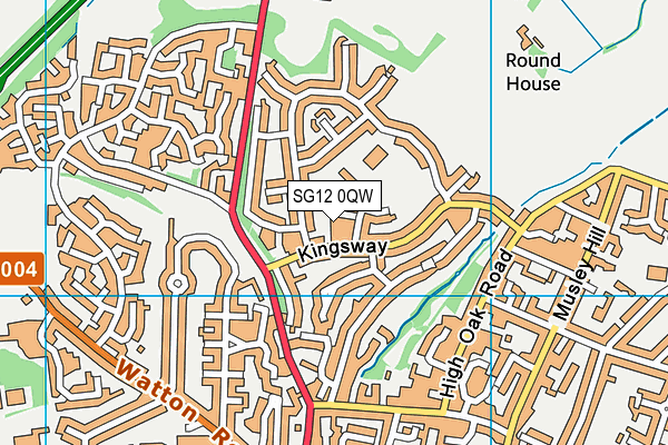 SG12 0QW map - OS VectorMap District (Ordnance Survey) SG12 0QW map - OS VectorMap District (Ordnance Survey)
