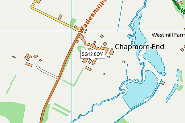SG12 0QY map - OS VectorMap District (Ordnance Survey) SG12 0QY map - OS VectorMap District (Ordnance Survey)