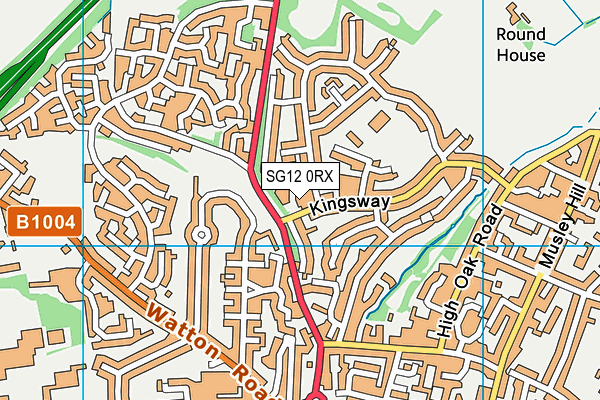 SG12 0RX map - OS VectorMap District (Ordnance Survey) SG12 0RX map - OS VectorMap District (Ordnance Survey)