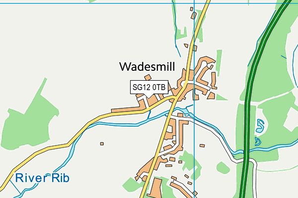 SG12 0TB map - OS VectorMap District (Ordnance Survey) SG12 0TB map - OS VectorMap District (Ordnance Survey)