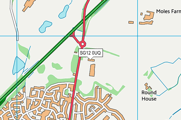 SG12 0UQ map - OS VectorMap District (Ordnance Survey)