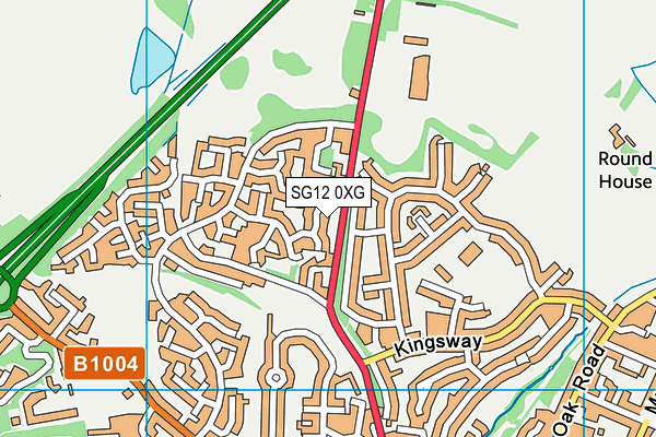 SG12 0XG map - OS VectorMap District (Ordnance Survey) SG12 0XG map - OS VectorMap District (Ordnance Survey)