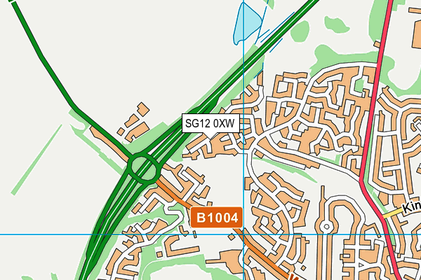 SG12 0XW map - OS VectorMap District (Ordnance Survey) SG12 0XW map - OS VectorMap District (Ordnance Survey)