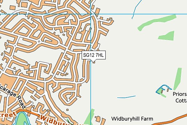 SG12 7HL map - OS VectorMap District (Ordnance Survey) SG12 7HL map - OS VectorMap District (Ordnance Survey)