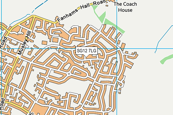SG12 7LG map - OS VectorMap District (Ordnance Survey) SG12 7LG map - OS VectorMap District (Ordnance Survey)