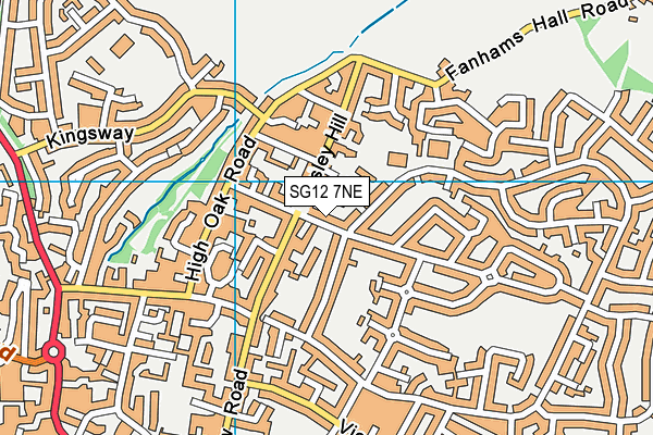 SG12 7NE map - OS VectorMap District (Ordnance Survey) SG12 7NE map - OS VectorMap District (Ordnance Survey)