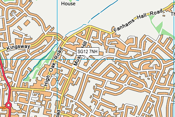 SG12 7NH map - OS VectorMap District (Ordnance Survey) SG12 7NH map - OS VectorMap District (Ordnance Survey)