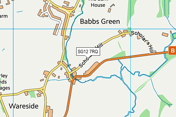 SG12 7RQ map - OS VectorMap District (Ordnance Survey) SG12 7RQ map - OS VectorMap District (Ordnance Survey)