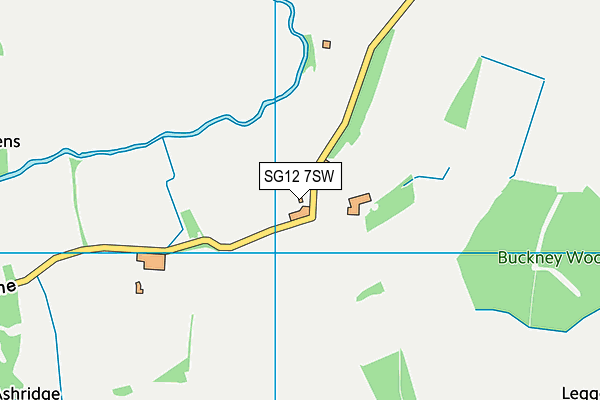 SG12 7SW map - OS VectorMap District (Ordnance Survey) SG12 7SW map - OS VectorMap District (Ordnance Survey)