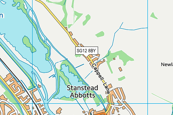 SG12 8BY map - OS VectorMap District (Ordnance Survey) SG12 8BY map - OS VectorMap District (Ordnance Survey)