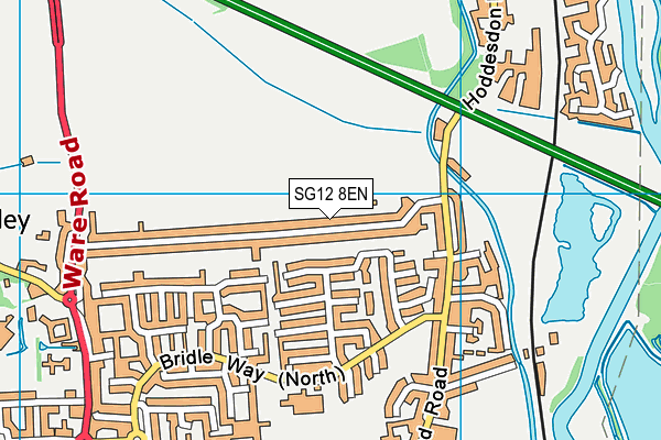 SG12 8EN map - OS VectorMap District (Ordnance Survey) SG12 8EN map - OS VectorMap District (Ordnance Survey)